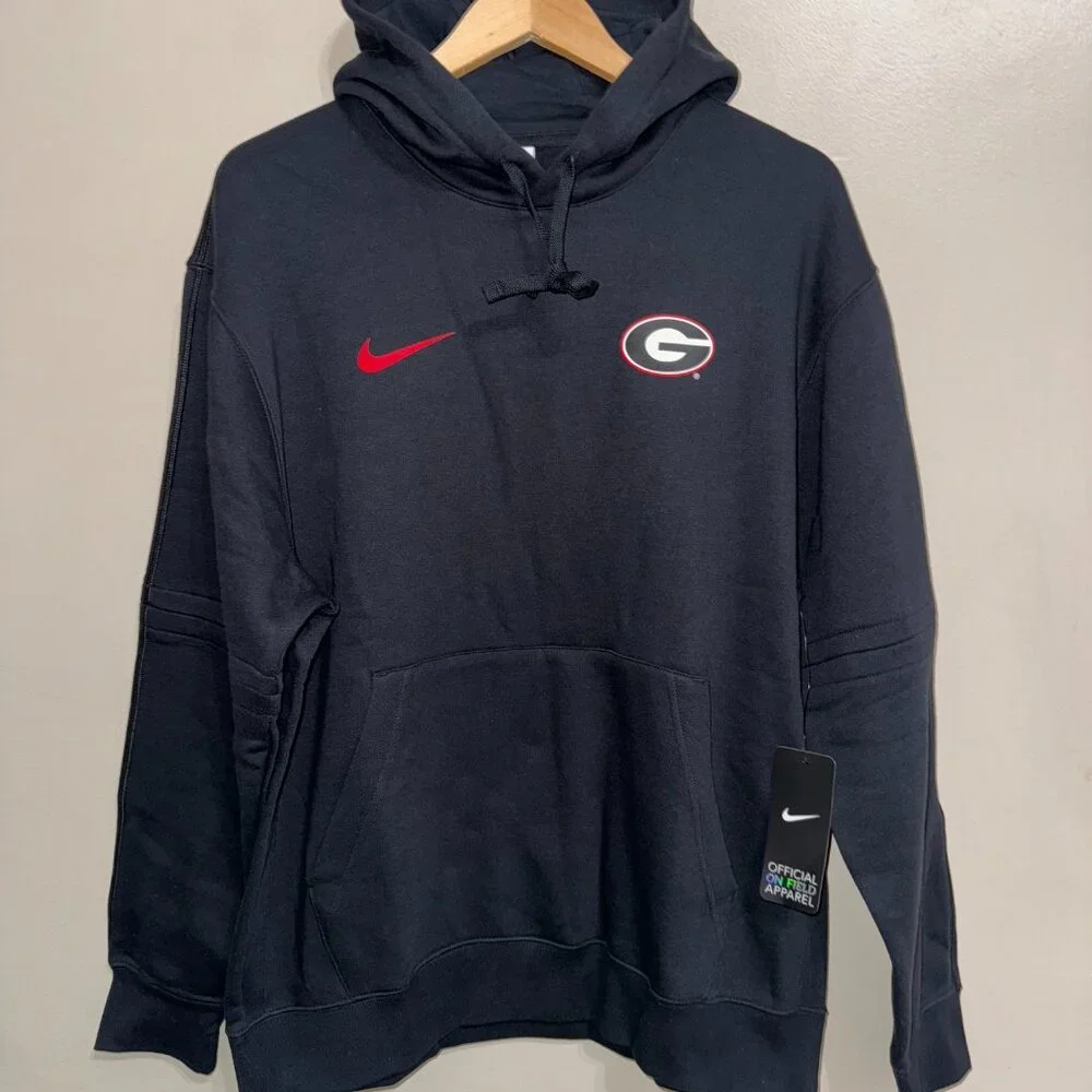 Nike UGA Dawgs Georgia Bulldogs Football Team Issue On-Field Hoodie Mens NEW